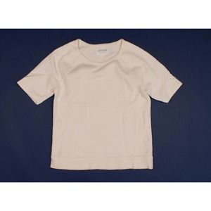 Everlane Ivory Short Sleeve Terry Pullover Sweatshirt